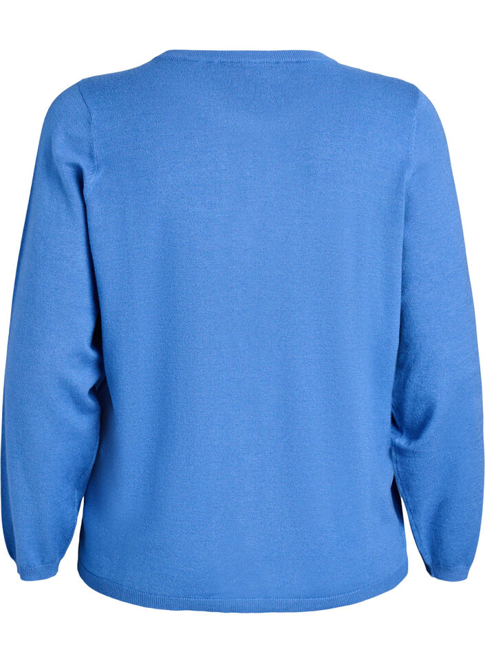 Cardigan mit runden Kn&ouml;pfen, Blau, Packshot image number 1