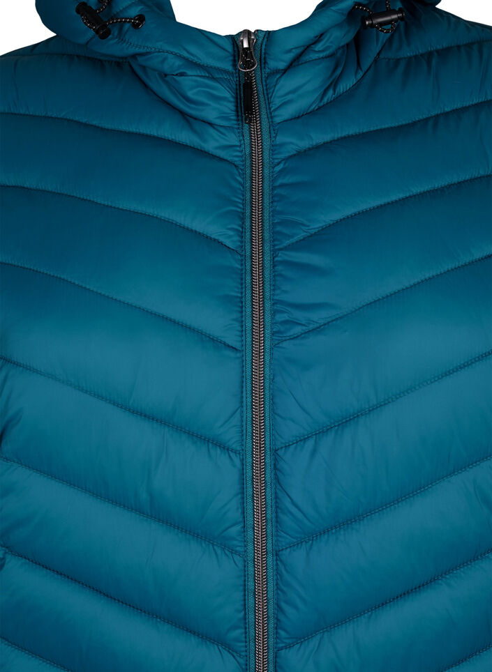 Leichte Jacke mit Kapuze, Petrol, Packshot image number 2