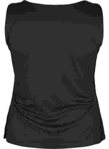 Ärmelloses Paillettenkleid mit V-Ausschnitt, Black, Packshot image number 1