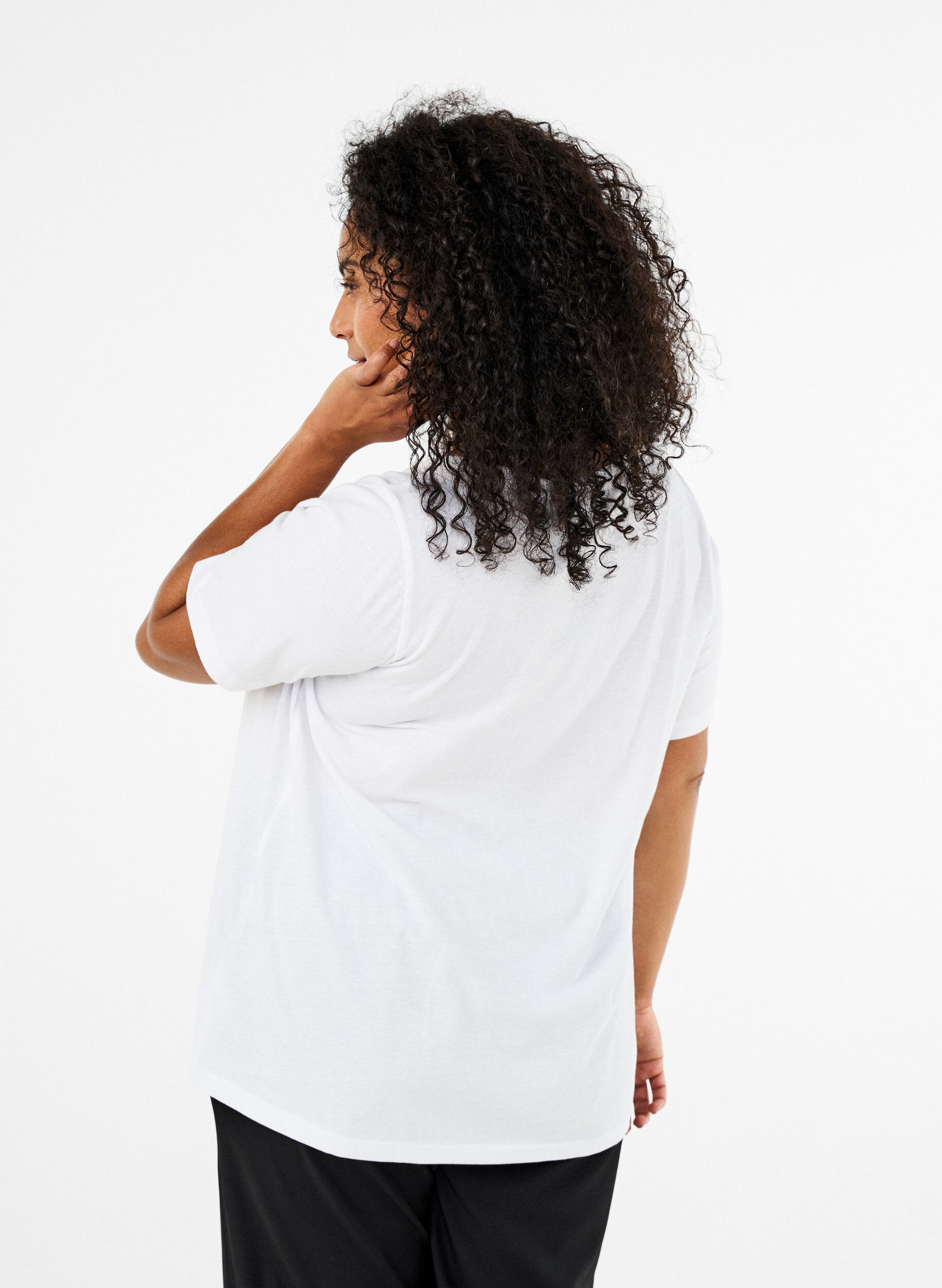 Zizzi FLASH - T-Shirt mit Print, Wei&szlig;, Model image number 2