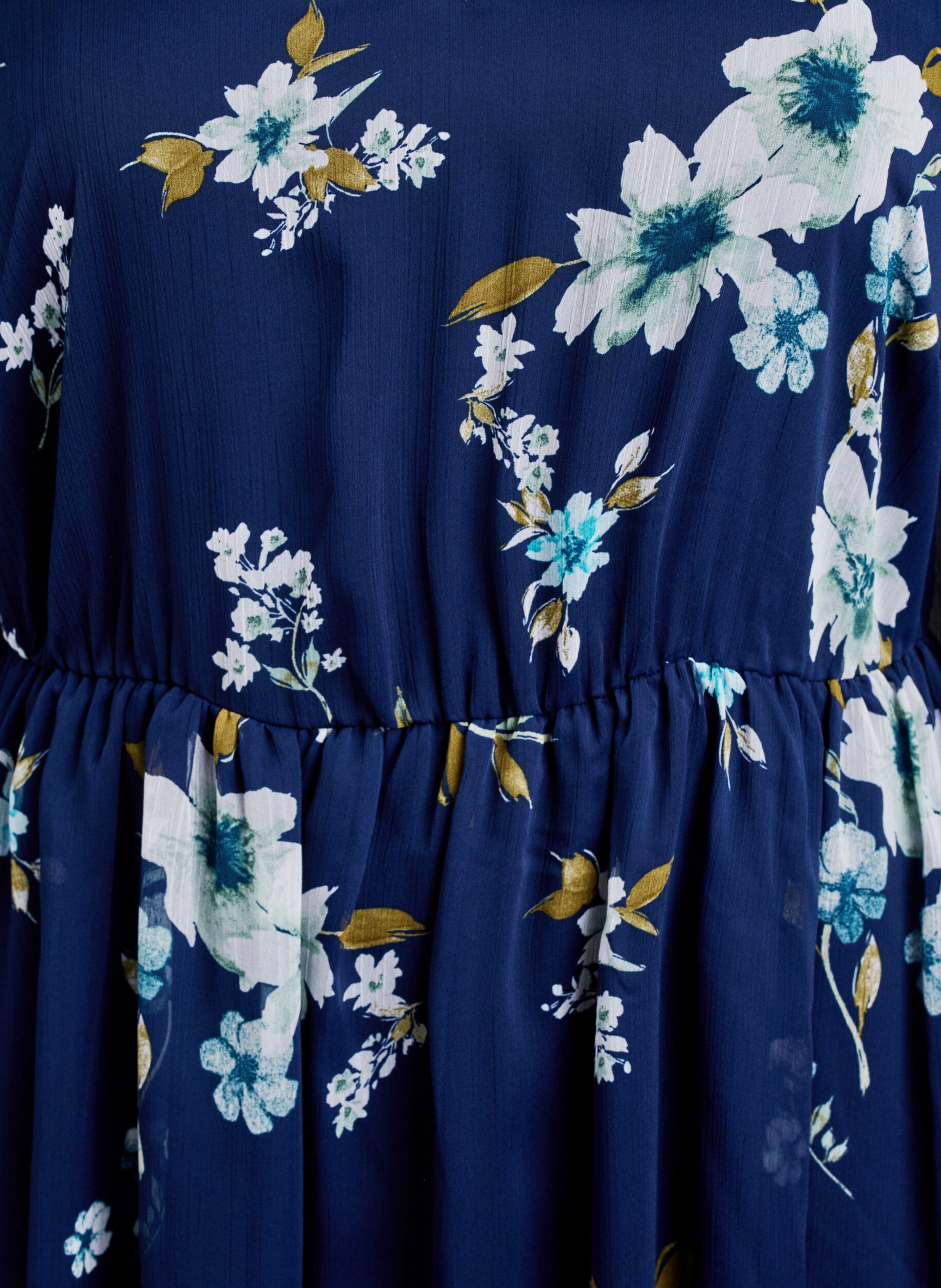 ZizziPartykleid aus Chiffon mit langen &Auml;rmeln, Blau, Packshot image number 3