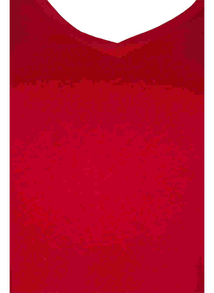 2er-Pack basic T-Shirts aus Baumwolle, Tango Red/Black, Packshot image number 2