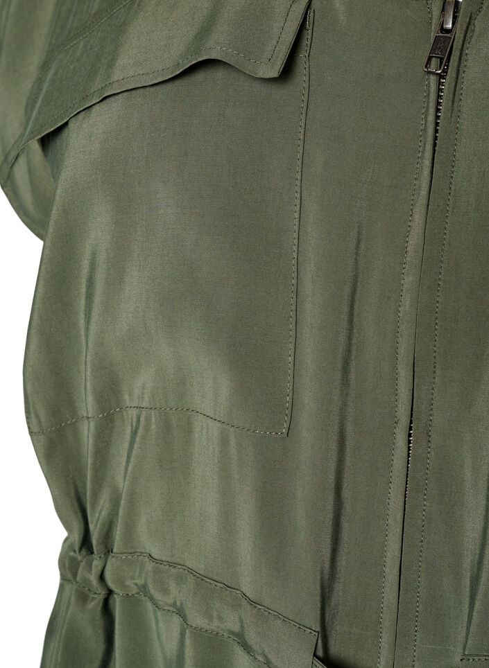 Weste aus Modal mit Rei&szlig;verschluss und Bindeg&uuml;rtel, Gr&uuml;n, Packshot image number 2