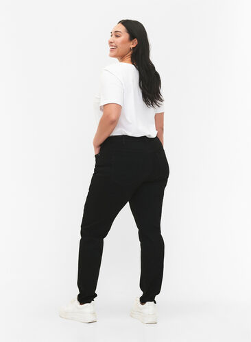 Slim Fit Emily Jeans mit normaler Taille., Black, Model image number 1