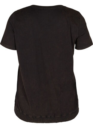 T-Shirt mit Smock aus Bio-Baumwolle, Black, Packshot image number 1