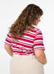 T-Shirt aus Baumwolle mit Streifen, Rot, Model image number 2