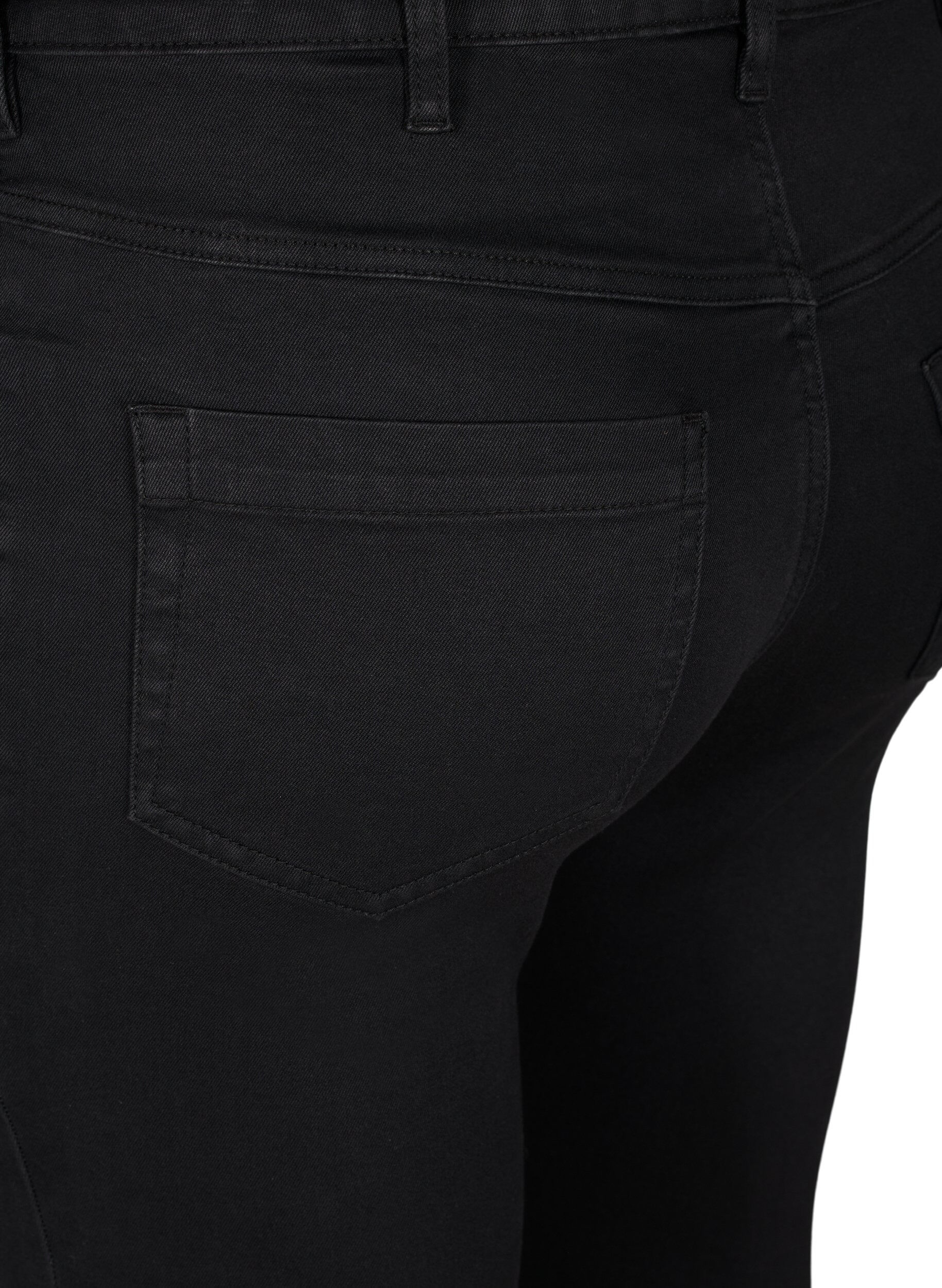 Zizzi Extra schmale Amy Jeans mit hoher Taille, Black, Packshot image number 3