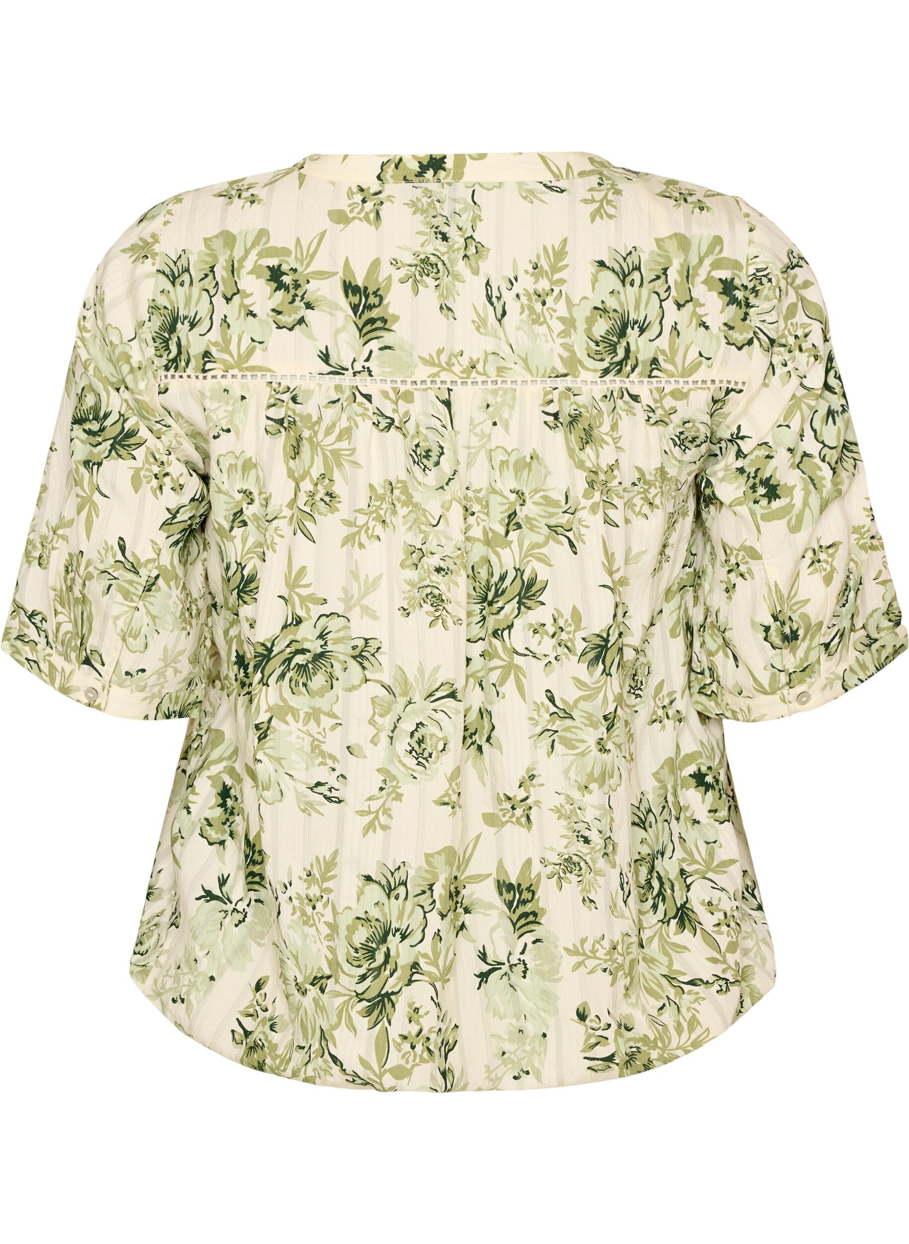 ZizziBluse mit Print und 1/2-&Auml;rmeln, Gr&uuml;n, Packshot image number 1