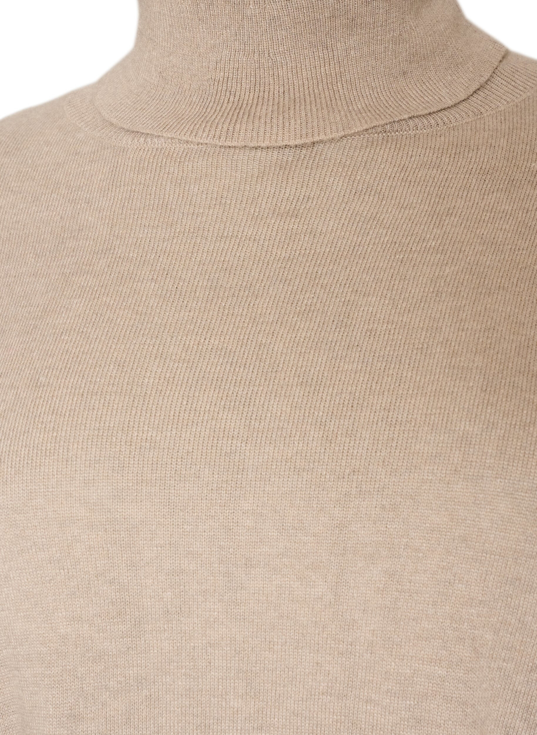 ZizziRollkragenpullover mit lockerer Passform, Beige, Packshot image number 2