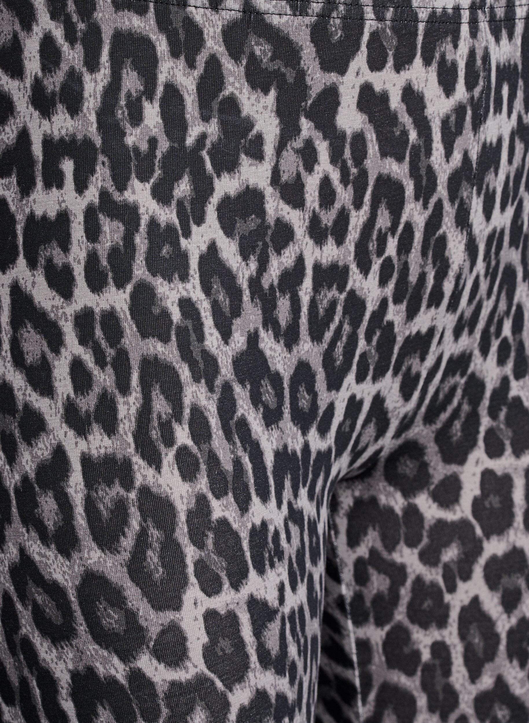 Zizzi Leggings aus Viskose mit Zebraprint, Grau, Packshot image number 2