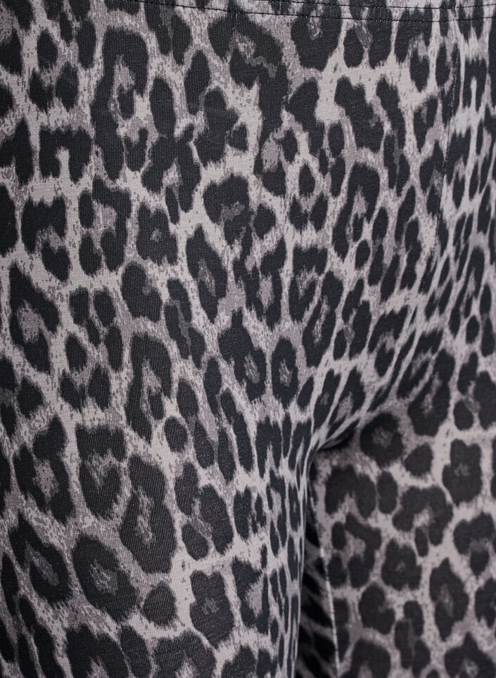 Viskose Leggings mit Leopardendruck, Grau, Packshot image number 2