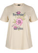 T-Shirt aus Baumwolle mit Print, Beige, Packshot image number 0