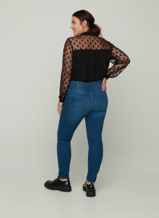 Amy jeans, Blue denim, Model image number 1