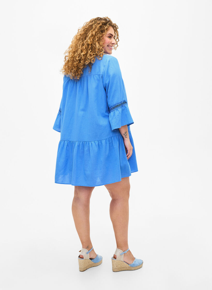 Tunika aus Biobaumwolle mit femininen Details, Marina, Model image number 1