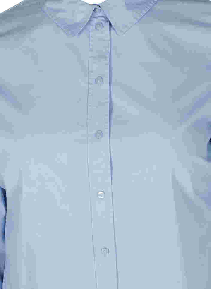 Hemdbluse aus Bio-Baumwolle mit Kragen und Knöpfen, Blue Heron, Packshot image number 2