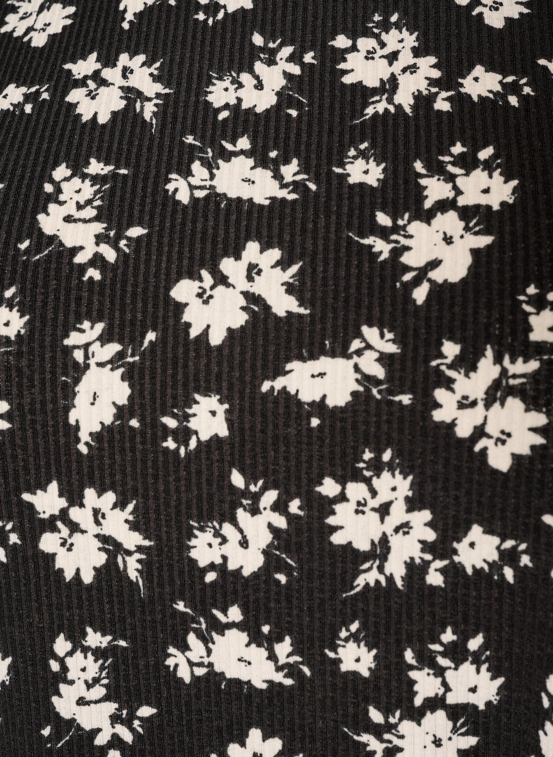 ZizziBluse mit langen &Auml;rmeln und gebl&uuml;mtem Print, Schwarz, Packshot image number 2