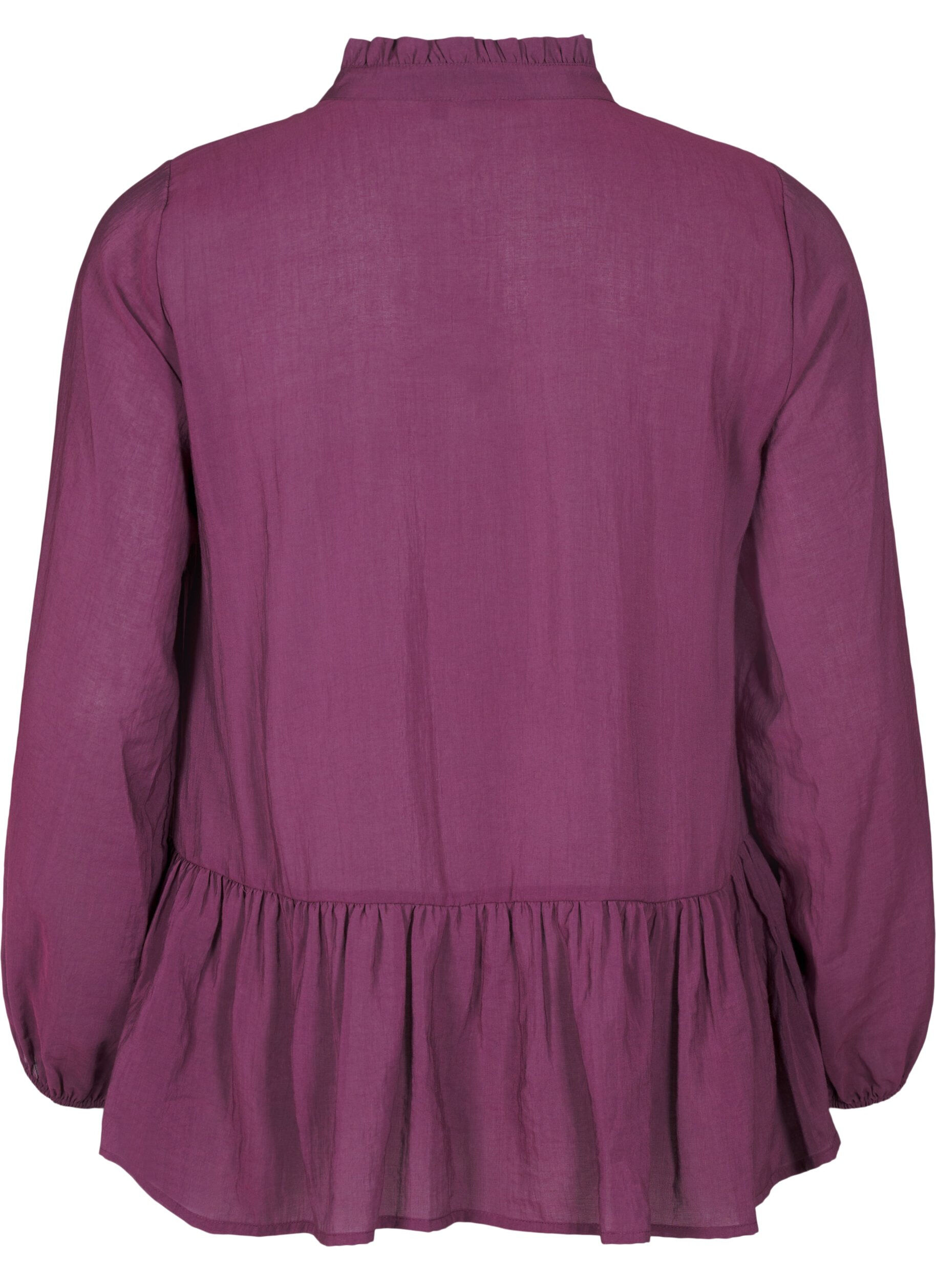 Zizzi  Viskosebluse mit Sch&ouml;&szlig;chen, Lila, Packshot image number 1