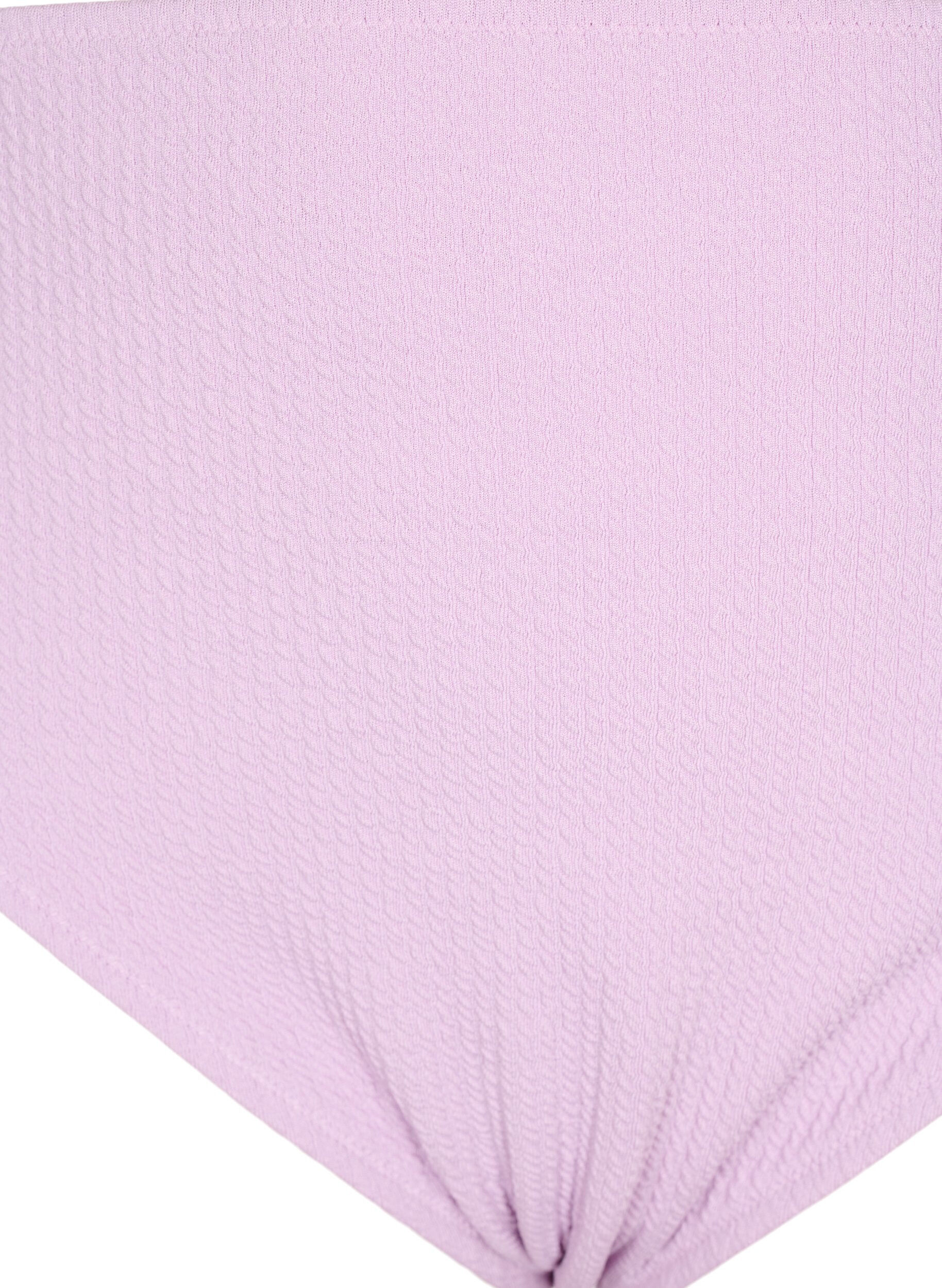 Zizzi Bikinihose mit Kreppstruktur, Lila, Packshot image number 2