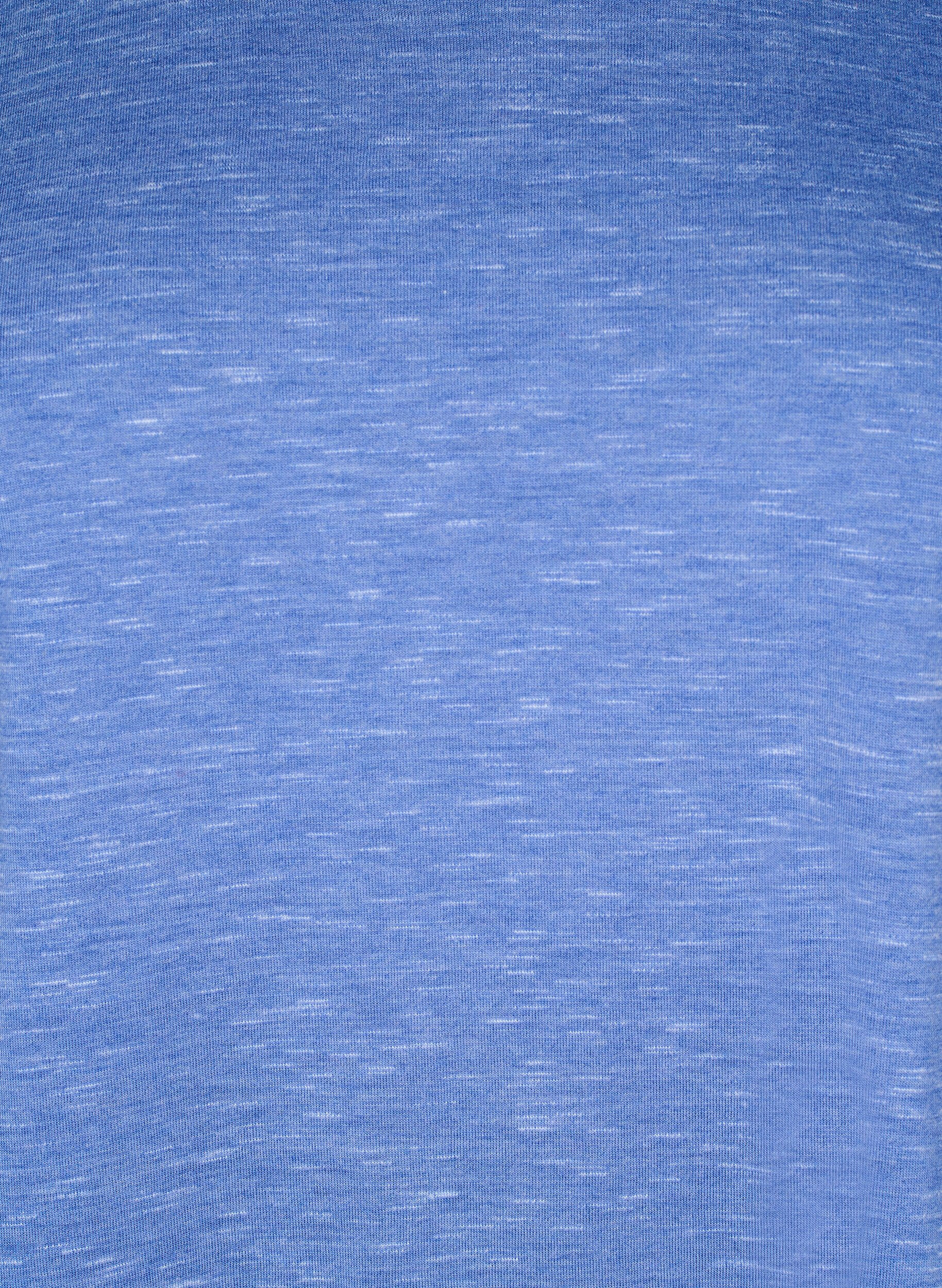 Zizzi Lockerer Trainingstop mit kurzen &Auml;rmeln, Blau, Packshot image number 2