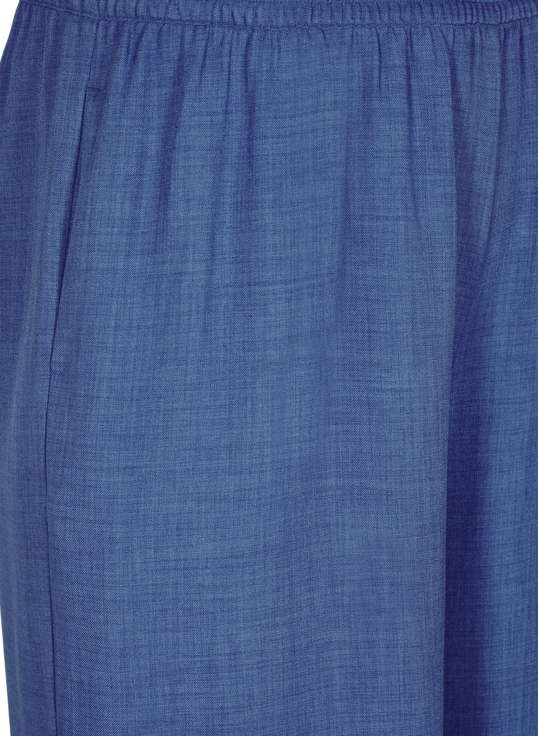 ZizziLockere Hose mit elastischem Bund und Taschen, Blau, Packshot image number 2