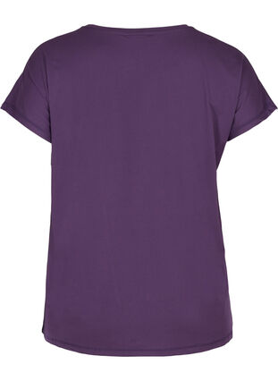 Einfarbiges Trainings-T-Shirt, Blackberry Cordial, Packshot image number 1