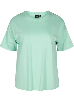 Kurzarm T-Shirt aus Baumwolle, Lichen, Packshot image number 0