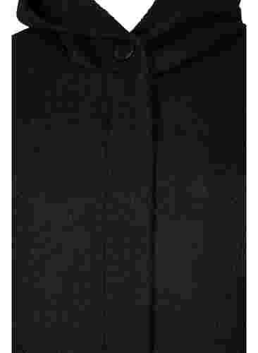 Mantel mit Kapuze in A-Form, Black, Packshot image number 2
