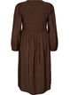 Midikleid aus Viskose mit Smock, Braun, Packshot image number 1