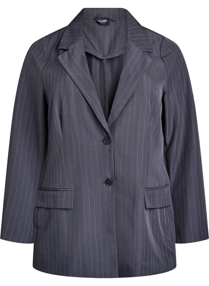 Blazer mit Taschen und Schlitzen, Grau, Packshot image number 0