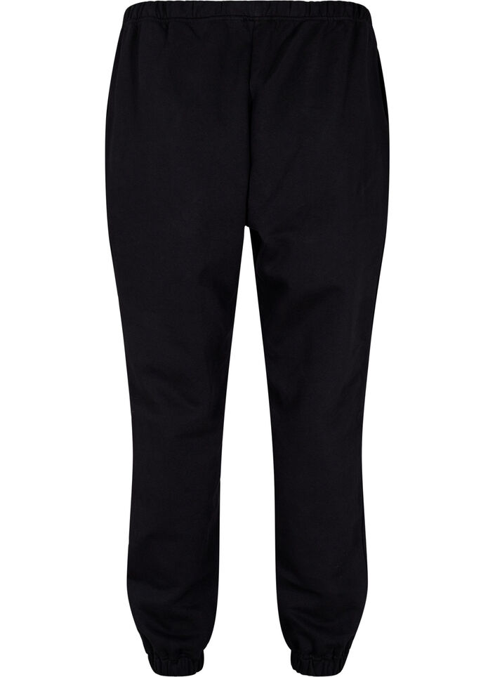 Lockere Baumwollhose mit Taschen, Schwarz, Packshot image number 1