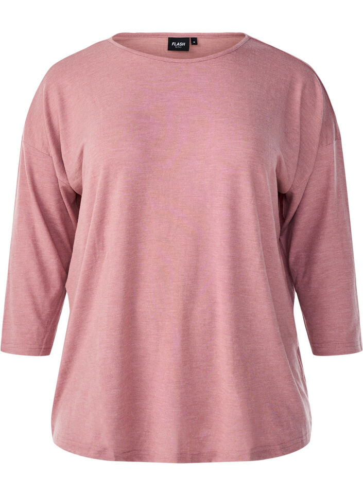 Bluse aus Jersey mit 3/4-&Auml;rmeln, Rot, Packshot image number 0