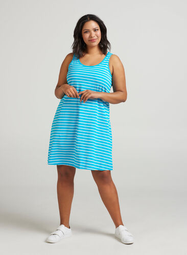 Kleid , BLUE ATOLL STRIP, Model image number 0