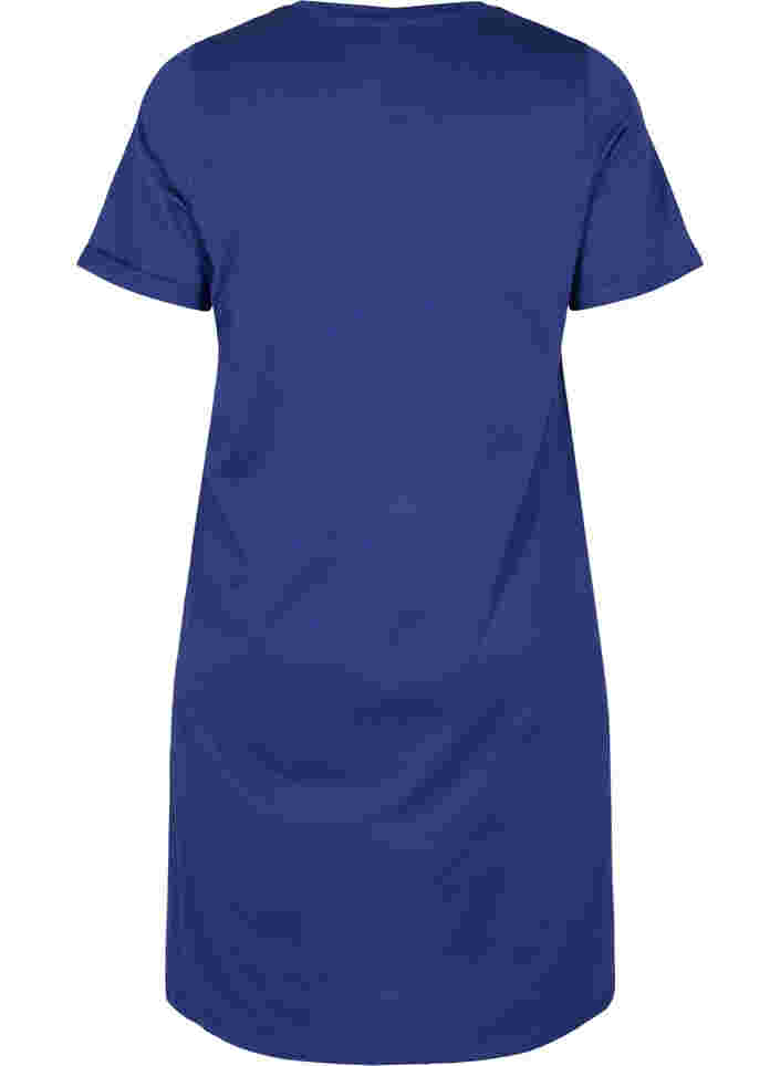 Kurzarm-Baumwollnachthemd mit Aufdruck, Midnight W. Crois, Packshot image number 1