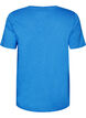 Kurz&auml;rmeliges Basic T-Shirt mit V-Ausschnitt, Blau, Packshot image number 1