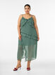 Kleid aus Chiffon mit asymmetrischen R&uuml;schen, Gr&uuml;n, Model image number 0
