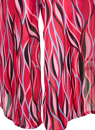 Langärmliges Midi-Kleid mit Druck, Fuchsia Pink AOP, Packshot image number 3