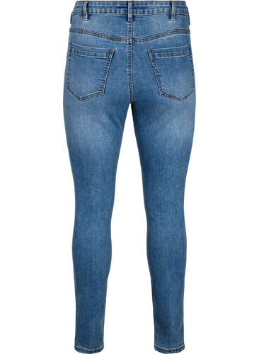 Amy Jeans mit hoher Taille und extra schlanker Passform, Blue denim, Packshot image number 1