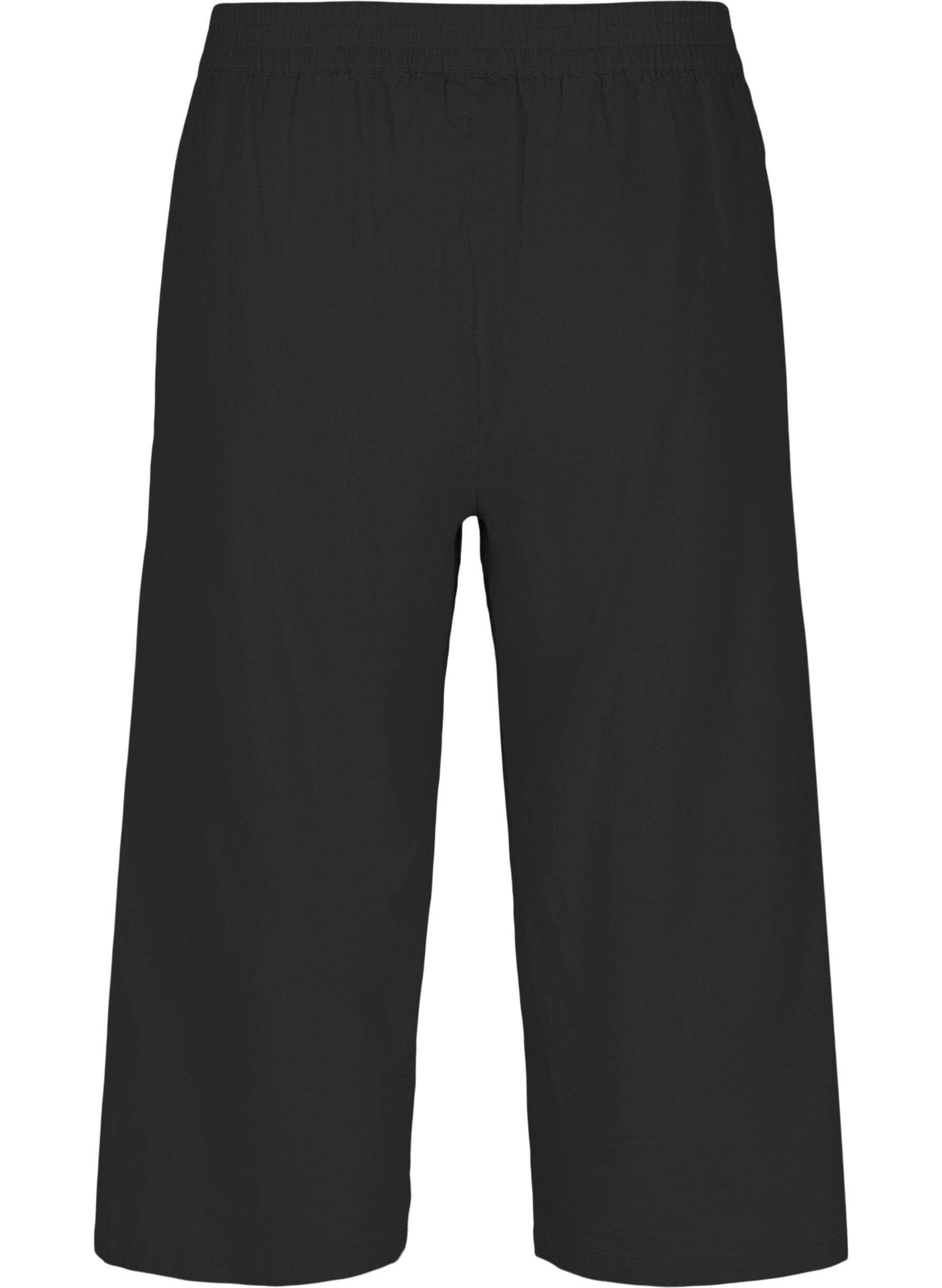 Zizzi 7/8 Hose aus einer Baumwollmischung mit Leinen, Black, Packshot image number 1