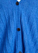 Strickjacke mit Rippstruktur und Ballonärmeln, Blau, Packshot image number 2