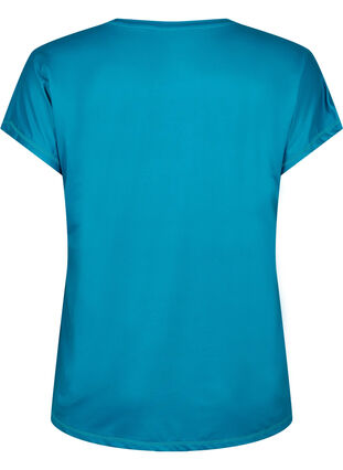 Kurzärmeliges Trainings-T-Shirt, Deep Lagoon, Packshot image number 1
