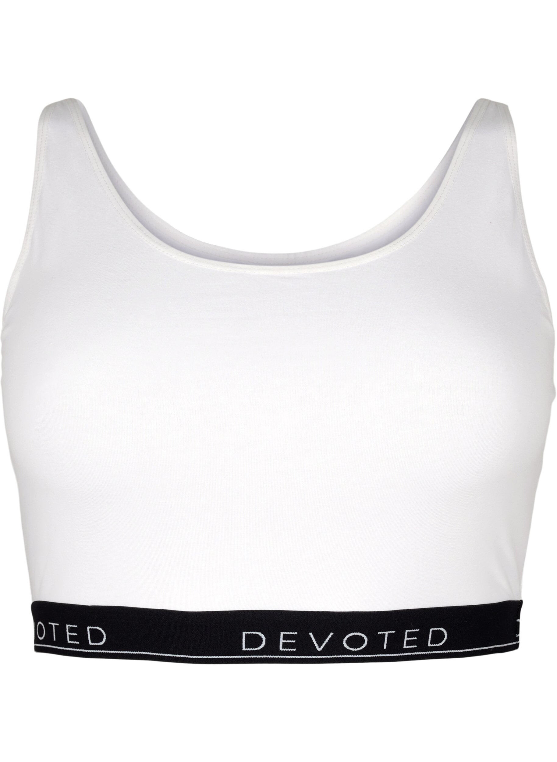 Zizzi BH aus Baumwolle mit verstellbaren Tr&auml;gern, Wei&szlig;, Packshot image number 0