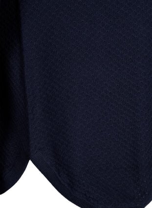 Pullover aus Bio-Baumwolle mit Strukturmuster, Navy Blazer, Packshot image number 3