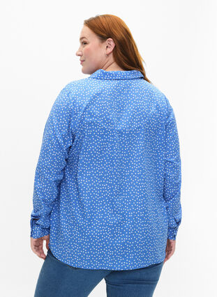 FLASH – Hemd mit Tupfen, Marina White Dot, Model image number 1