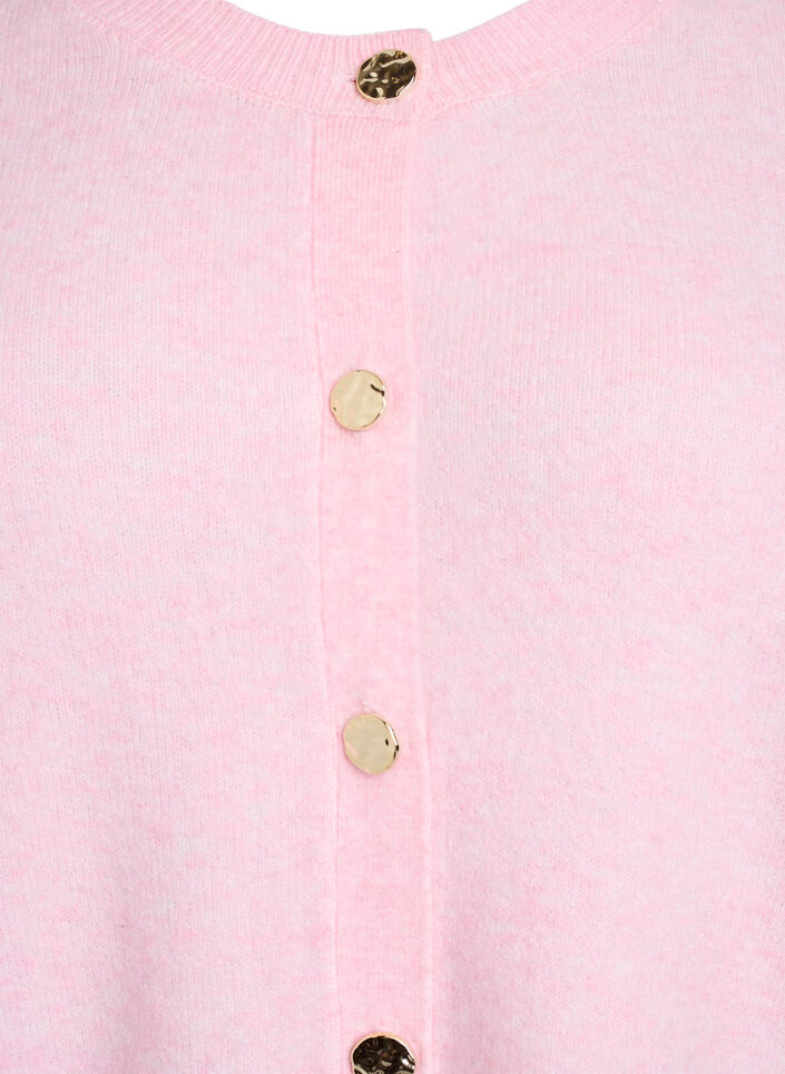 Cardigan aus weichem Strick mit goldfarbenen Kn&ouml;pfen, Rot, Packshot image number 2