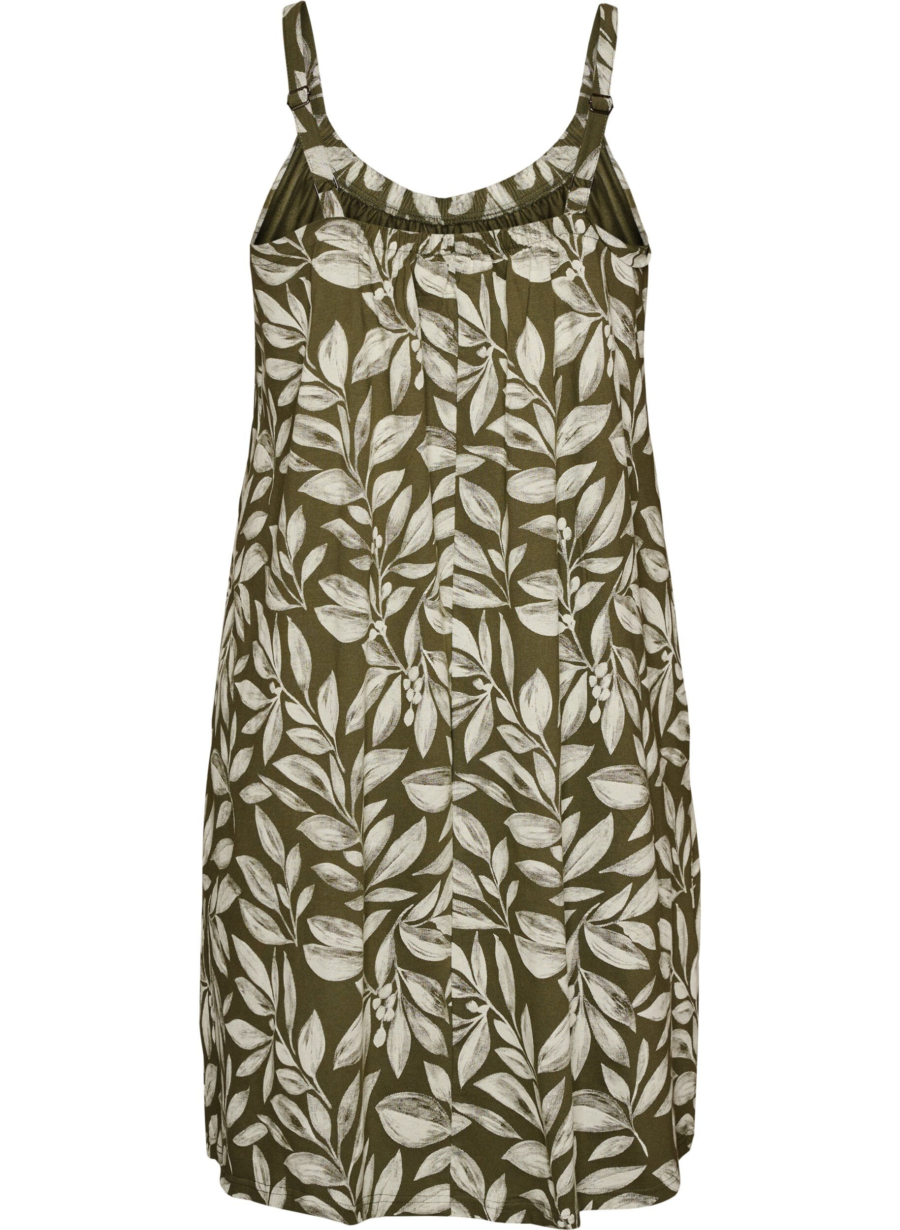 ZizziMidi-Tr&auml;gerkleid aus Bio-Baumwolle, Gr&uuml;n, Packshot image number 1