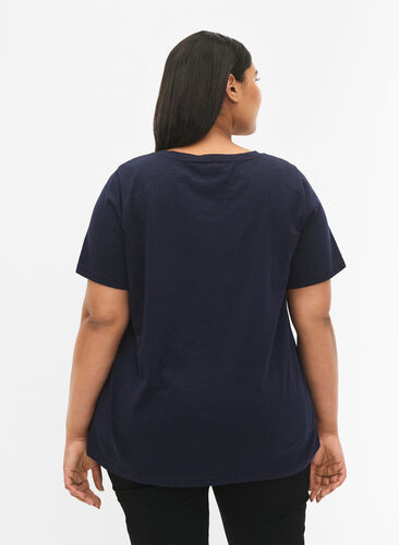 Baumwoll-T-Shirt mit Textaufdruck, Night Sky W. La, Model image number 1