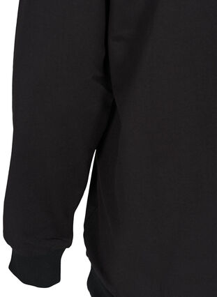 Hochgeschlossenes Sweatshirt mit Reißverschluss , Black w. Burlwood, Packshot image number 3