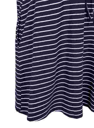 Gestreifte Tunika aus Baumwolle mit kurzen Ärmeln, Night Sky Stripe, Packshot image number 3