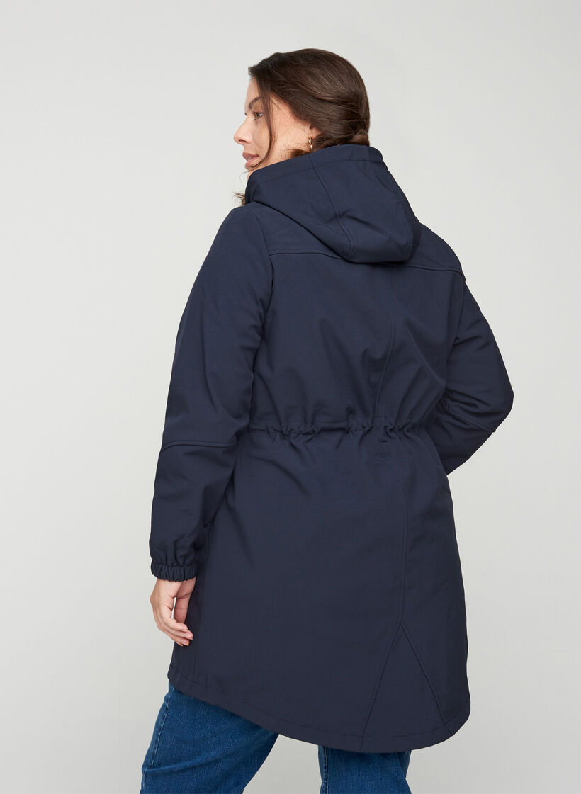Softshelljacke mit Kapuze, Night Sky solid, Model image number 2