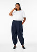 Balloon Jeans mit hoher Taille, Blau, Model image number 0